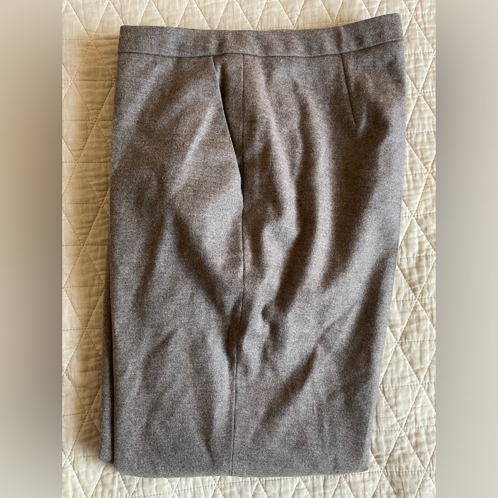 ESCADA Felted Wool &‎ Cashmere Flat Front Trouser in Pine (taupe) Size 40 US 10